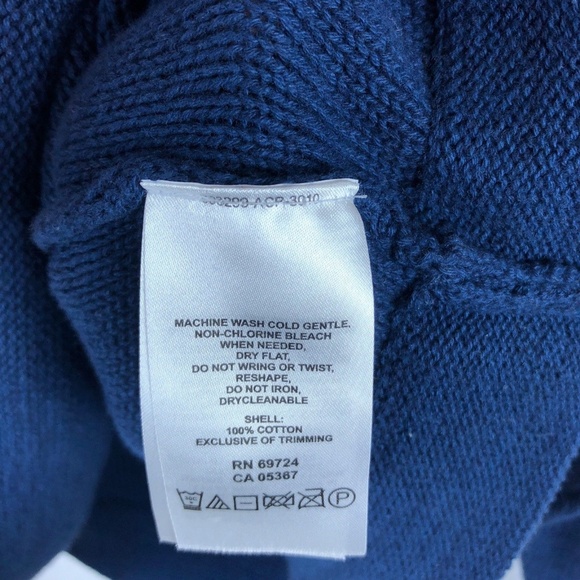 Columbia Mens Large Navy Blue Cable Knit - Picture 7 of 7